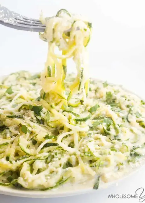Zucchini Noodles with Alfredo Sauce