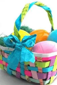 WOVEN PAPER EASTER BASKET