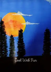 sunset acrylic painting