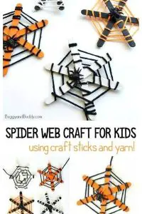 SPIDER WEB CRAFT FOR KIDS