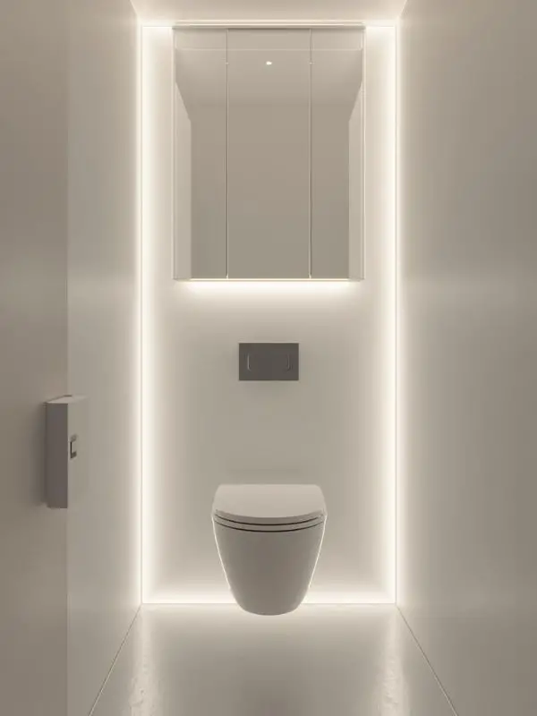 Floating Cabinet with Hidden Lighting