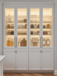 Glass-Door Pantry Cabinets