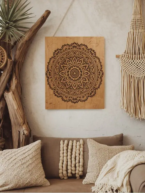 Wood wall art- boho