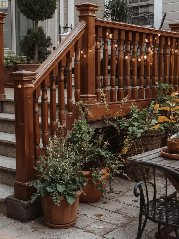 Wood railings