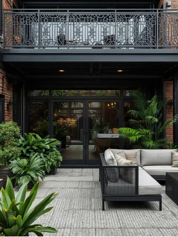 Metal railings