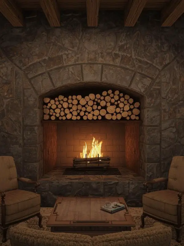 Add a wood storage solution: