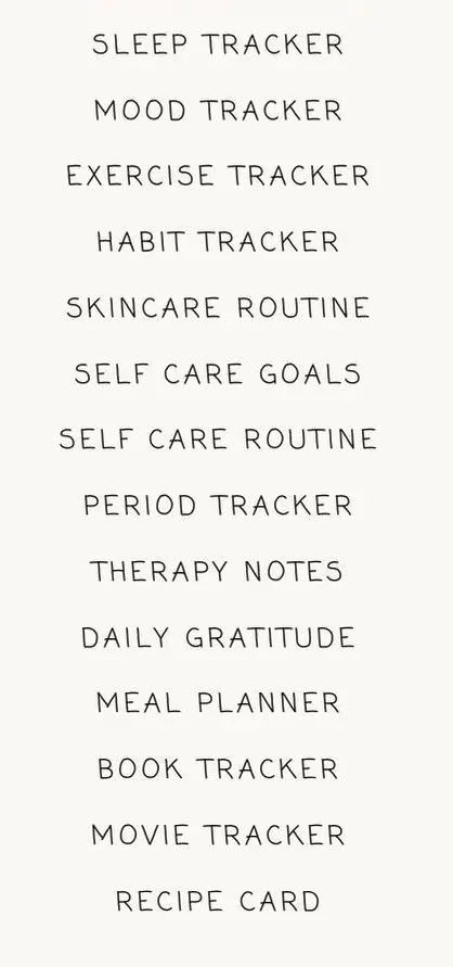 self care planner